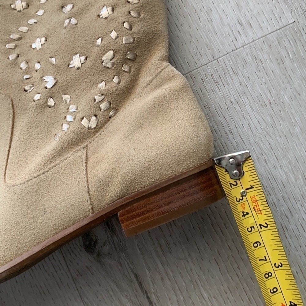 Jack Rogers NWOB Kaitlin Stitch Boot 7.5 tan cream - Picture 7 of 13